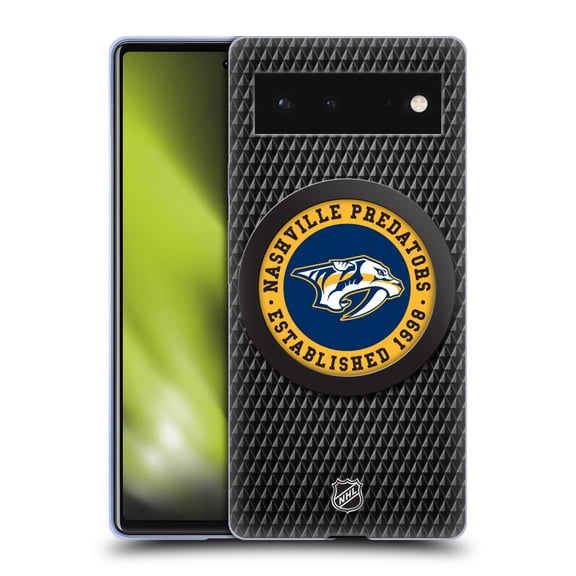 Head Case Designs Officially Licensed NHL Nashville Predators Puck Texture Soft Gel Case Compatible with Google Pixel 6