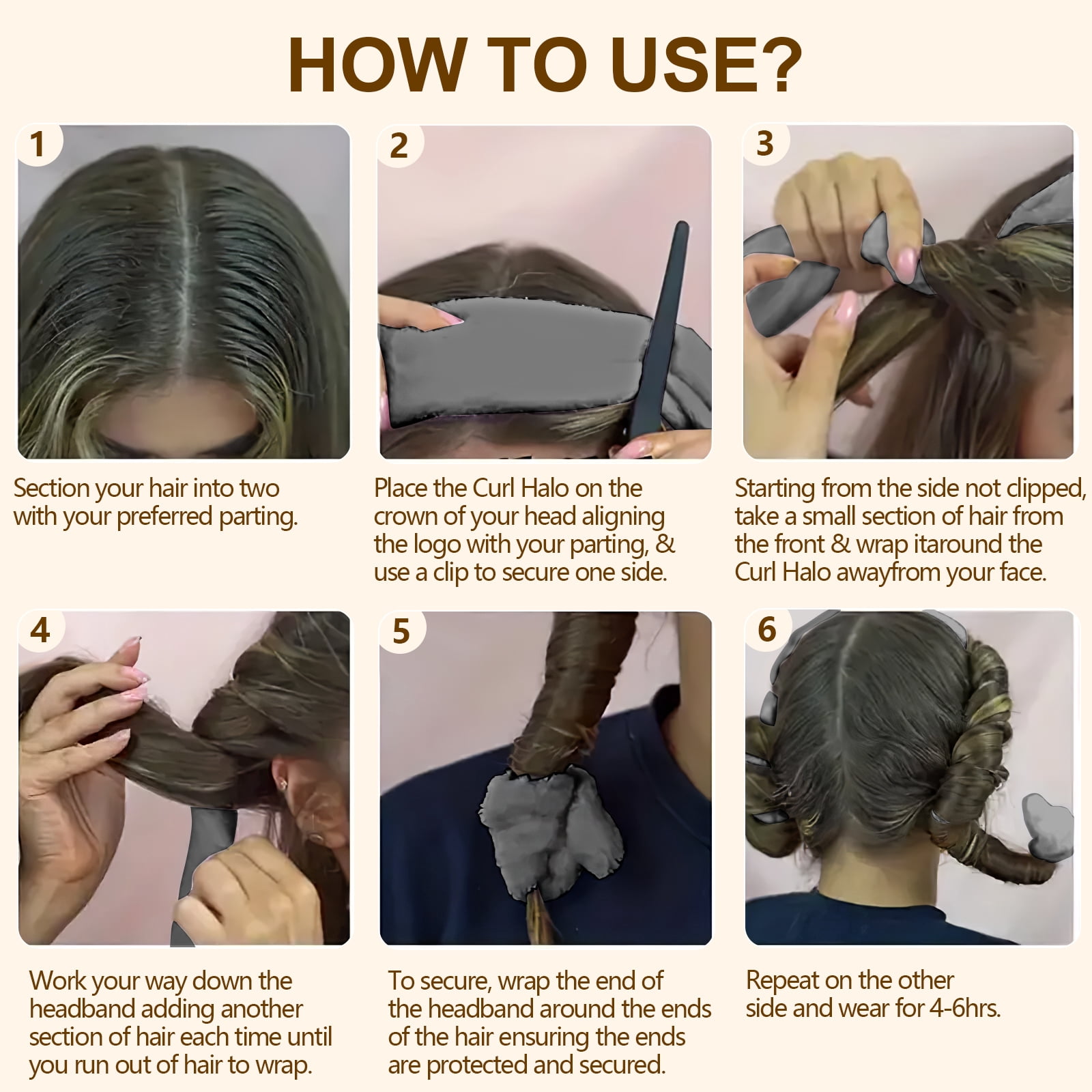 Satin Heatless Hair Curler, Lazy Natural Soft Wave DIY Heatless Curls for Sleep in Overnight, for All Hair Types, Grey