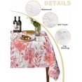 thumbnail image 2 of Red Pink Flowers Table Cloth, Watercolor Summer Botanical Floral Waterproof Tablecloth for Rectangle Tables, Reusable Washable Fabric Table Cover for Restaurant Kitchen Dining Tables 60"x102", 2 of 6
