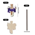 thumbnail image 4 of Zephyrn He is Risen Easter Decoration Wood Door Wall Signs, Wooden Wreaths Front Door Sign Cross Sign Christian Jesus Crafts for Spring Party Porch Wall Decor, 4 of 4