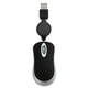 thumbnail image 1 of Ratón USB con cable creativo, miniratón telescópico para ordenador portátil (negro), 1 of 4