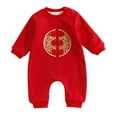thumbnail image 2 of GERsome Chinese Baby Red Outfit Newborn Infant Boy Girl Bodysuit Chinese New Year Tang Suit, 2 of 7