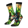 thumbnail image 1 of Lukts St. Patrick's Day USA Flag Pattern Womens Crew Soft Moisture-wicking Socks,Moisture Control Crew Socks,Mid Calf Socks, 1 of 6