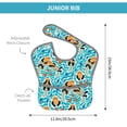 thumbnail image 2 of Bingfone Mess-Proof Baby Bib - Waterproof Bib for Baby Boy or Girl with Food Catcher Pocket, Unisex-Lovely Sea Otters, 2 of 6