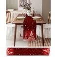 thumbnail image 3 of Red Christmas Tree Table Runner 48 Inches, Xmas Trees Ribbon Cottage Star Winter Bed Runner Dresser Scarves Tabletop for Indoor Outdoor Parties/Ceremony/Banquet, 13" x 48", 3 of 8