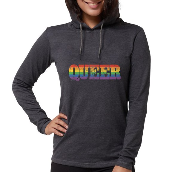 CafePress - RETRO Queer_TR - Womens Hooded Shirt