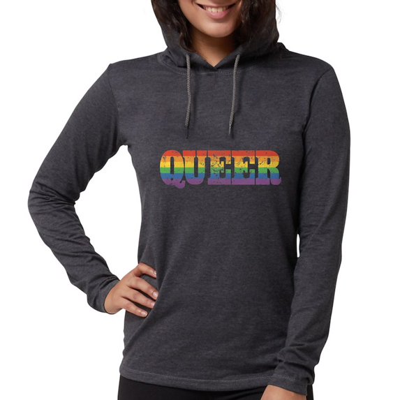 CafePress - RETRO Queer_TR - Womens Hooded Shirt