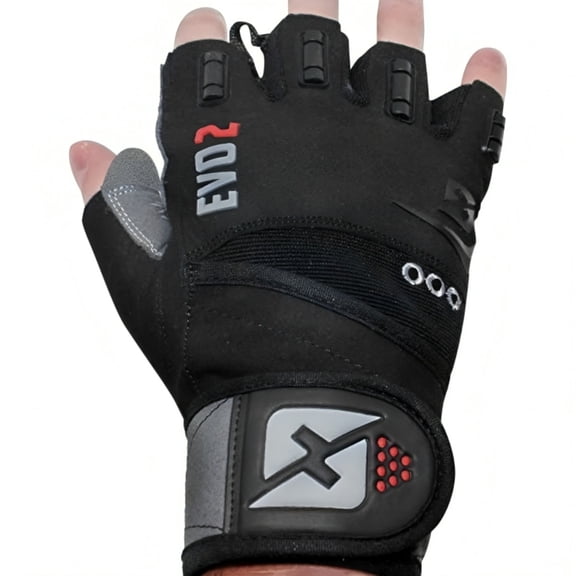 Skott Nemesis Evo2 Weightlifting Gloves with Wrist Wrap Support Double-Stitched for Durability. Ideal for Bodybuilding Workout & Fitness (Unisex Large)
