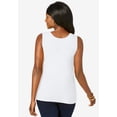 thumbnail image 4 of Jessica London Women's Plus Size Stretch Cotton Horseshoe Neck Tank, 4 of 6
