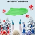 thumbnail image 4 of Toboggan Snow Sled for Kids and Adults, 46" Heavy Duty Plastic Open Back Slider with Handles and Hole for Pull Ropes- (Ropes Excluded) Kid and Adult Winter Fun, Green, 3 Pack, by Superio, 4 of 11