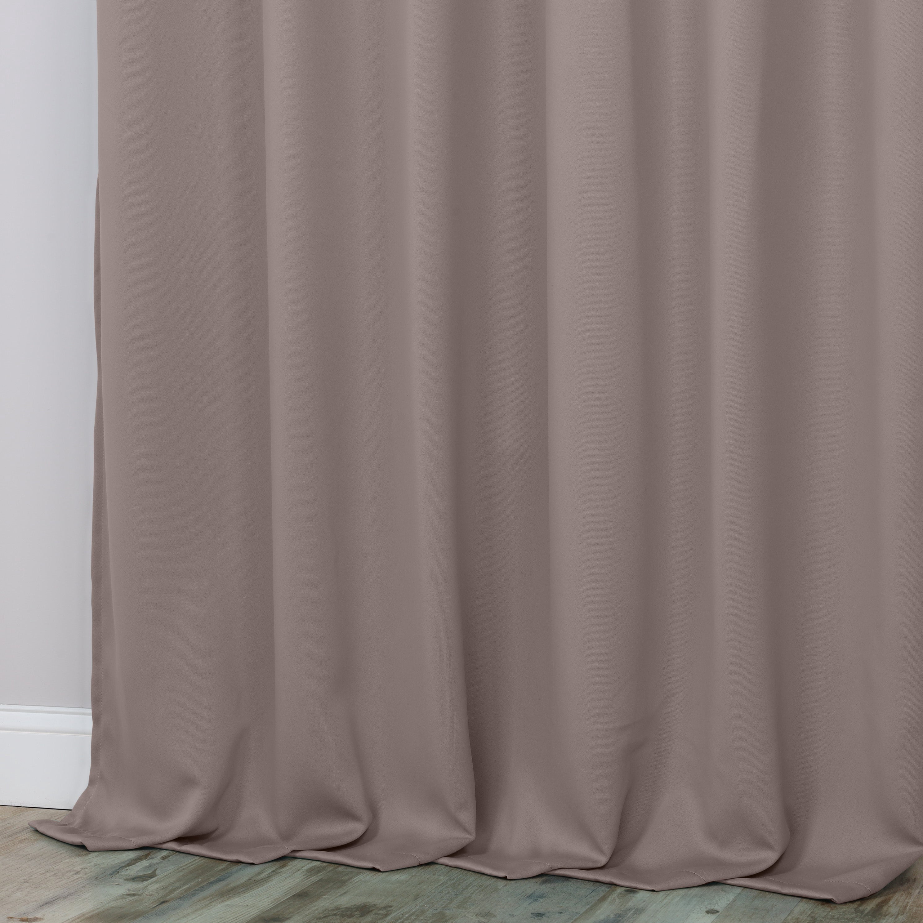 Superior Blackout Solid Light Filtering Grommet Curtain Panel Set, 46" x 84", Taupe