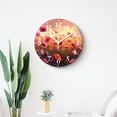 thumbnail image 4 of 16 Inch Wall Clock Battery Operated Silent Clock Decorative for Office, Kitchen, Outdoor, Living Room，Oil Painting of Spring Flowers Plant Creative, 4 of 4