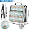 thumbnail image 2 of FORMRS Zipper Binder with Shoulder Strap 2-inch Ring 500 Sheet Capacity File Bag, Red Trains Pattern, 2 of 5