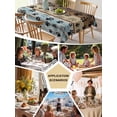 thumbnail image 5 of Cute Dog Claws Table Cloth, Farmhouse Blue Wooden Puppy Pawprints Waterproof Tablecloth for Rectangle Tables, Reusable Washable Fabric Table Cover for Restaurant Kitchen Dining Tables 52"x70", 5 of 6