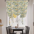 thumbnail image 3 of Vintage Flowers Tie Up Curtains for Windows, Balloon Window Shades, Spring Yellow Green Floral Country Leaves Birds Kitchen Window Treatments Roll Up Curtain for Basement/Nursery 52"x45", 3 of 8