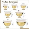 thumbnail image 4 of 7 PCS Golden Mixing Bowls with Lids Set - Stainless Steel Salad Bowls with Airtight Lids, Mirror Finish Nested Mixing Bowl, 7 Sizes from 1.5 qt to 6.9 qt for Baking, Meal Prep, Food Serving, 4 of 5
