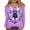 Purple, variant on Plus Size Halloween T Shirts for Women Funny Cute Long Sleeve Graphic Tees Casual Loose Pullover Tops Fall Clothes Purple, 2XL
