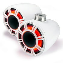 Kicker 47KMFC9W 9" White Horn-Loaded Tower Speakers with Flat-Mount Tower Adapters