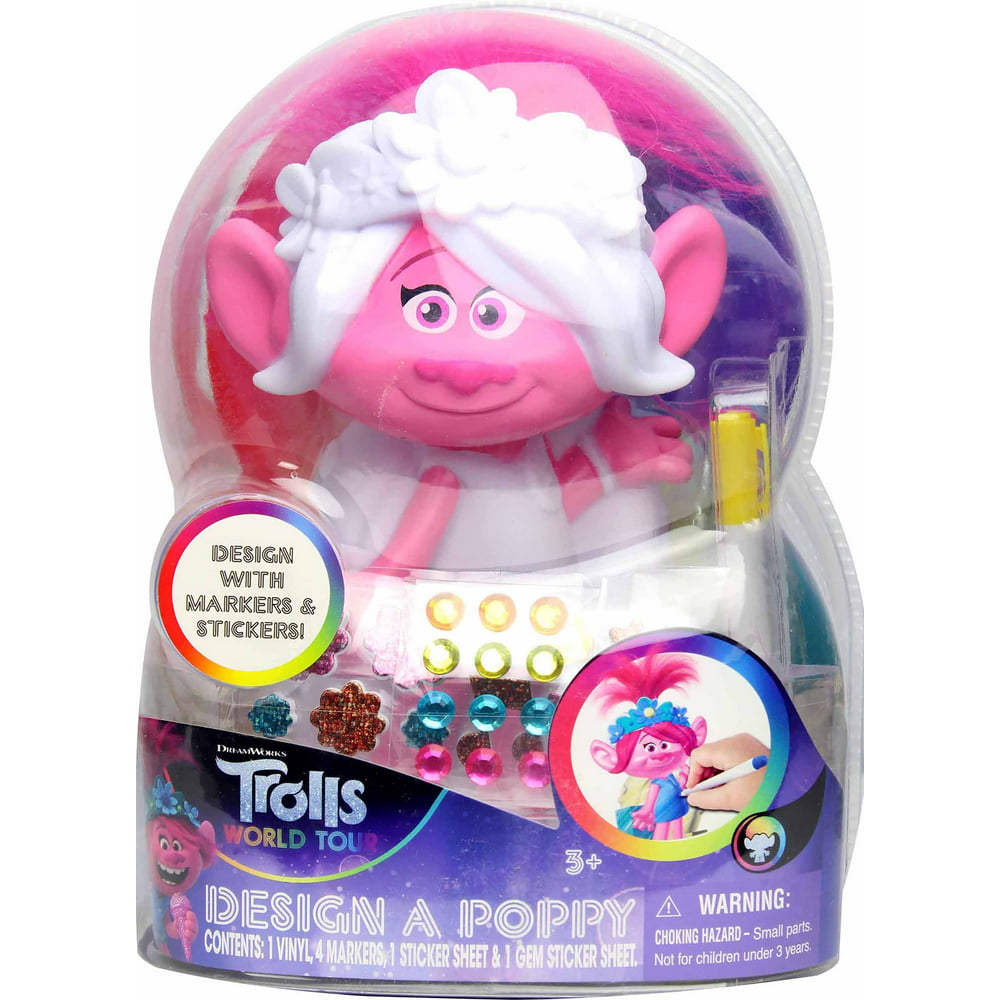 Trolls World Tour Design A Poppy Figure Craft Kit - Walmart.com ...