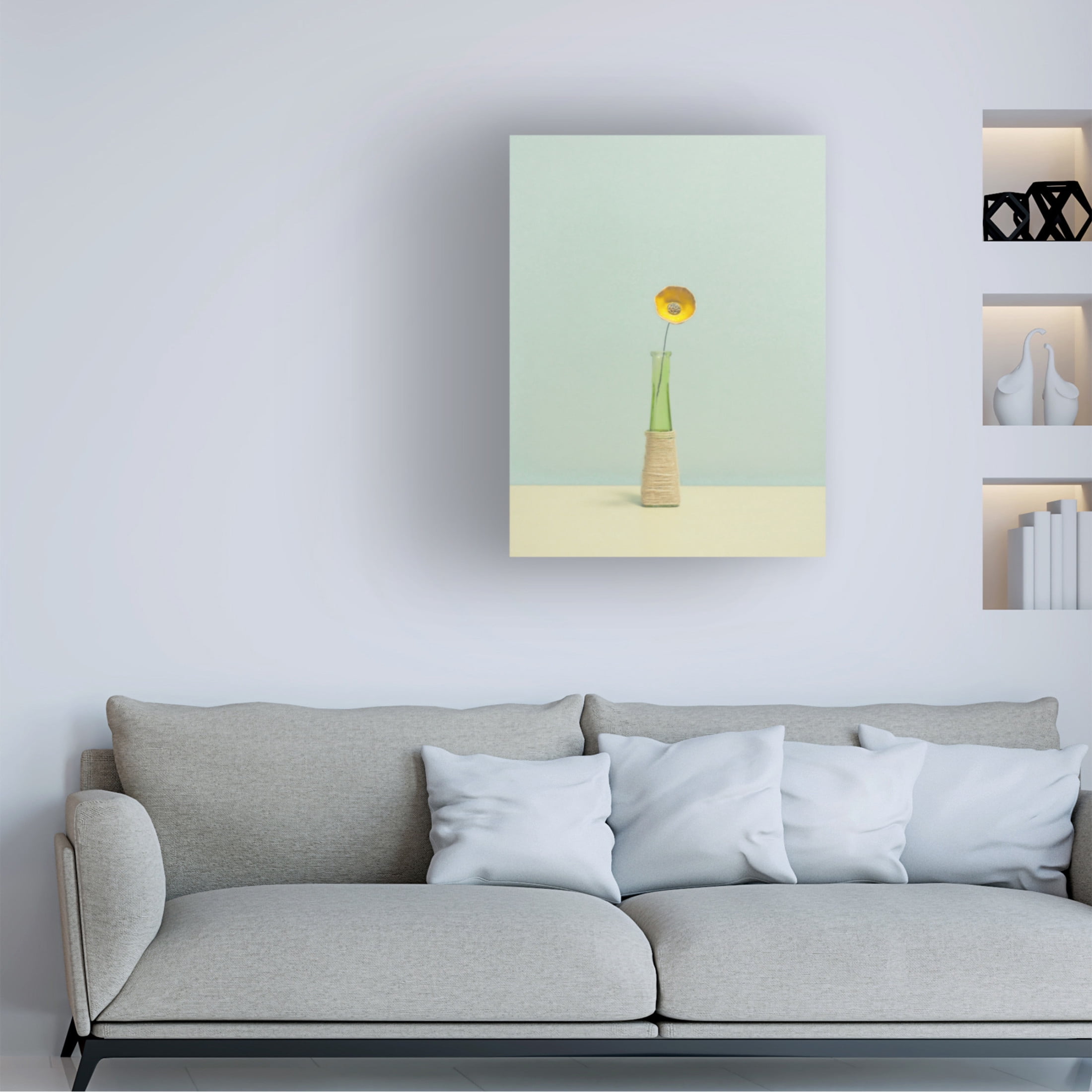 Canvas Wall Art - Lech Radecki 'Flower' Wall Art for Living Room, Bedroom, or Office Décor by Trademark Fine Art - 35 x 47 Inches