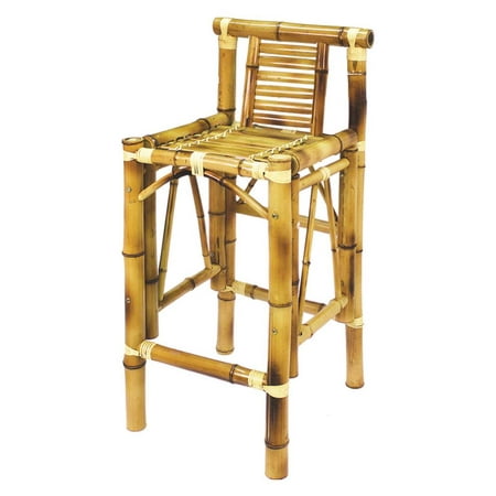 RAM Game Room Bamboo Tiki 29 in. Outdoor Barstool - Set of 2