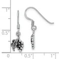 thumbnail image 2 of 925 Sterling Silver Rhodium Plated Oxidized Grape Bundle Long Drop Dangle Earrings 22.97x8.35mm Wide Dangle Earring for, 2 of 2