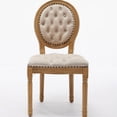 thumbnail image 2 of American design beige velvet dining chairs with double resilience and adjustable legs for dining use, 2 of 7