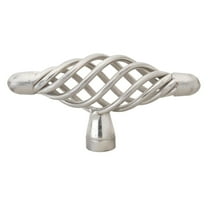 GlideRite 3 in. Classic Oval Birdcage Cabinet Knobs, Satin Nickel, Pack of 10