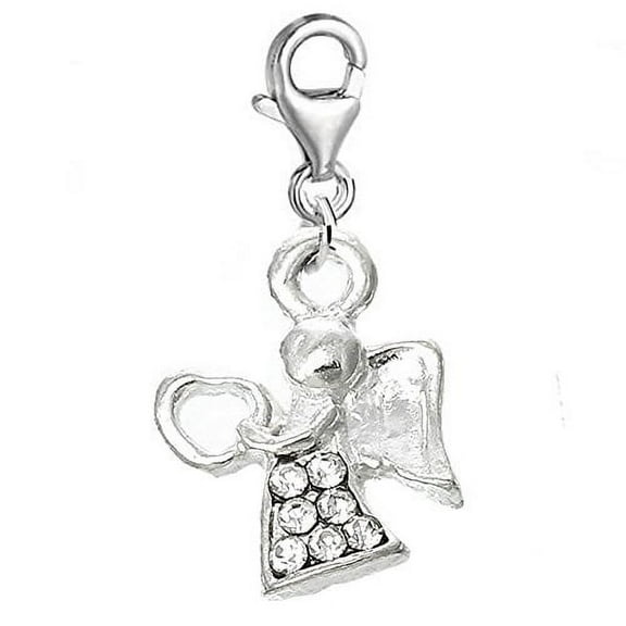 Angel Clip on for Bracelet Charm Pendant for European Charm Jewelry with Lobster Clasp