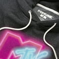 thumbnail image 2 of MTV Neon Logo Unisex Adult Slim Fit Pull-Over Heather Hoodie, Charcoal, Large, 2 of 5