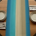 thumbnail image 5 of Table Runners 36 Inches Long Dress Scarves, Teal Blue Khaki Ombre Farmhouse Kitchen/Dining Table Runner, Short Coffee Tablerunners, Modern Abstract Gradient Art 13x36 Inch, 5 of 9