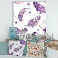 thumbnail image 2 of Designart 'Ethnic Purple Feathers Composition' Bohemian & Eclectic Framed Canvas Wall Art Print, 2 of 5