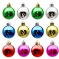 thumbnail image 2 of 12-Piece Mixed Color Christmas Tree Ornaments, Shiny Metallic Baubles in Red, Green, Blue, Gold, and Silver, Holiday Decorations, 2 of 9