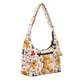 KUIFORTI Gingerbread Man Quilted Tote Bag for Women Soft Hobo Handbag ...