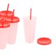 thumbnail image 3 of Copas de cambio de color Tumblers con tapas y s - 5 paquetes de plástico reutilizable tumblers de agua fría tazas de café para adultos ni Rosa Sunnimix taza de café, 3 of 8