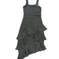 thumbnail image 2 of bar III Womens Ruffled Midi A-line Dress, Grey, 8, 2 of 2