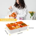 thumbnail image 5 of Pumpkin Portable PU Leather Jewelry Organizer Box with Removable Compartment, 5 of 6