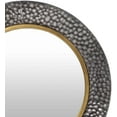 thumbnail image 3 of Mark&Day Wall Mirror, Milt Modern Silver Round Vanity Mirrors for Bedroom Living Room Bathroom and Entryway Home Decor, Mounted Galvanized Manufactured Wood Frame Mirror for Walls (24" H x 24" W), 3 of 7