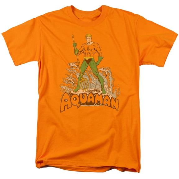 Dc Aquaman Distressed Officially Licensed Adult T-Shirt 4XL