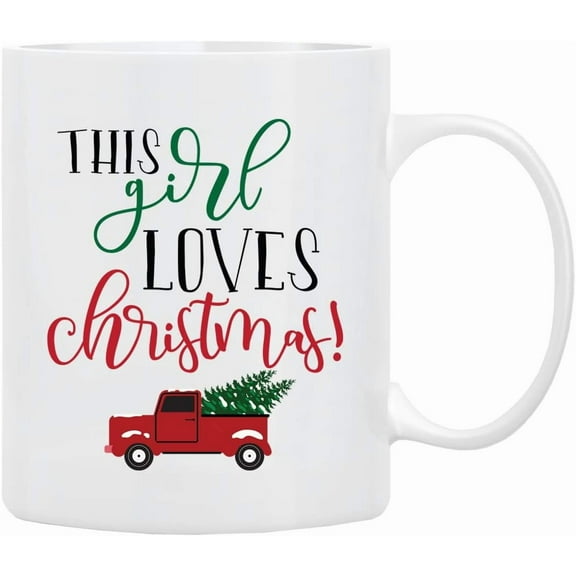 BLUE RIBBON Christmas Coffee Mug, All l Want to Do Is Watch CHRISTMAS MOVIES All Day Long'', 11oz
