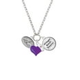 thumbnail image 2 of Delight Jewelry Silvertone Trumpeter Angel - Oval Seal - Purple Heart Nurse Strong Zoe Necklace, 2 of 4