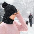 thumbnail image 5 of ER Gorro de invierno multifuncional para mujer, orejeras de una pieza. brillar Electrónica, 5 of 5