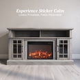 thumbnail image 4 of BELLEZE 58" TV Stand with 23" Electric Fireplace, Fireplace TV Console for TVs up to 65", Home Entertainment Center with Storage Cabinet and Adjustable Shelves - Astorga (Gray Wash), 4 of 7