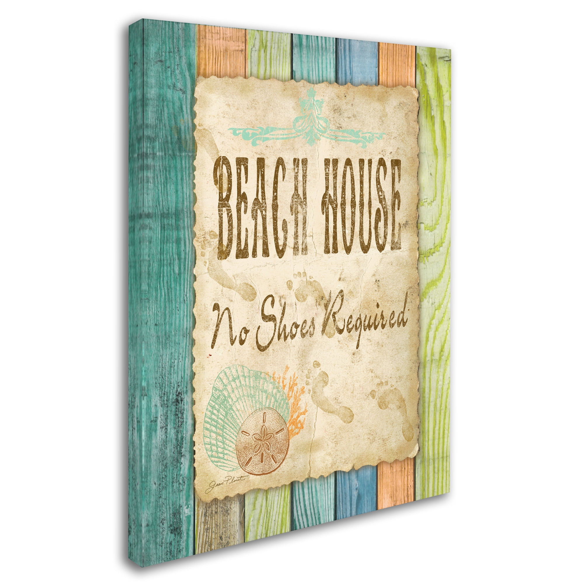 Trademark Fine Art 'Beach House' Canvas Art by Jean Plout