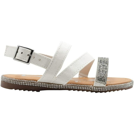 

bebe Kids Slip-on Fashion Glitter Flat Sandals for Girls