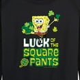 thumbnail image 3 of SpongeBob SquarePants - Luck Of The Square Pants - Women's Lightweight French Terry Long Sleeve Shirt, 3 of 6