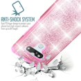 thumbnail image 4 of Value Pack + for LG Stylo 6 Bling Glitter Hard Bumper TPU with Tempered Glass Phone Case Hybrid Cell Phone Case Shock proof Edge Slim Bumper Scratch Cover (Pink), 4 of 4