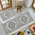 thumbnail image 5 of Grey Farmhouse Kitchen Rugs Sets of 2 Non Slip Washable Farmhouse Kitchen Mats for Floor 2 Piece Boho Gray Kitchen Rug Mat Set Home Decor, 5 of 6