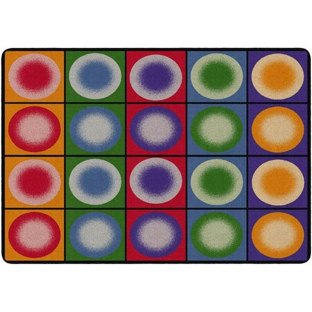 Flagship Carpets FE118-32A 5 ft. 10 in. x 8 ft. 4 in. Dot Spots Rug - Rectangle