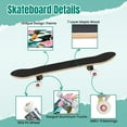 thumbnail image 4 of 31'' Complete Skateboard 7 Layer Canadian Maple Double Kick Deck Skateboards floral tropical flowers leaves toucans Skate Board for Beginner Adult Gifts, 4 of 5